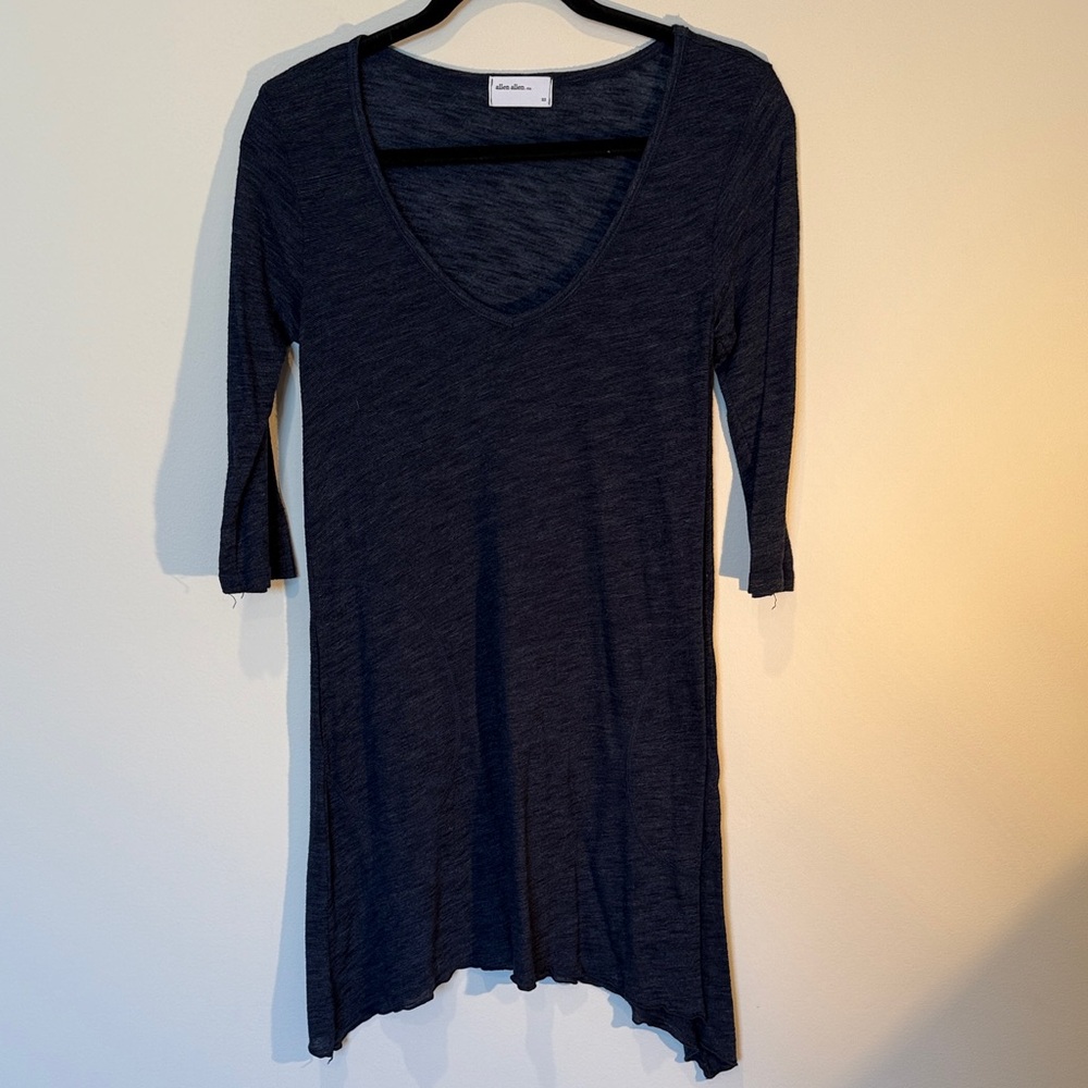 Allen Allen Charcoal V-Neck Top